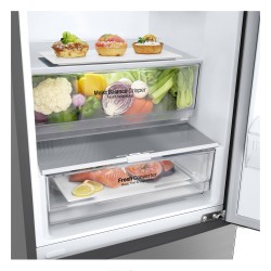LG GBB62PZGCC nevera y congelador Independiente 384 L Metálico, Plata