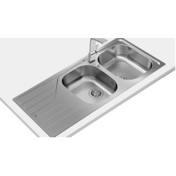 Teka UNIVERSE 80 T-XP 2C 1E Lavabo sobre-encimera Rectangular Acero inoxidable