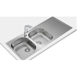 Teka UNIVERSE 80 T-XP 2C 1E Lavabo sobre-encimera Rectangular Acero inoxidable