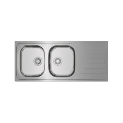 Teka UNIVERSE 80 T-XP 2C 1E Lavabo sobre-encimera Rectangular Acero inoxidable