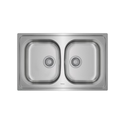Teka Universe 80 T-XP 2C Lavabo sobre-encimera Rectangular Acero inoxidable