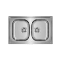 Teka UNIVERSE 80 T-XP 2C Lavabo sobre-encimera Rectangular Acero inoxidable