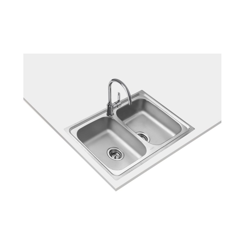 Teka STARBRIGHT 80 E-XP 2C Lavabo sobre-encimera Rectangular Acero inoxidable