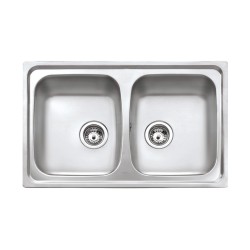 Teka STARBRIGHT 80 E-XP 2C Lavabo sobre-encimera Rectangular Acero inoxidable