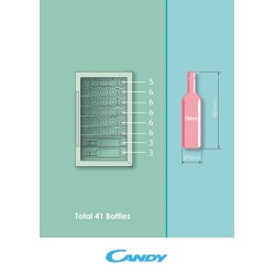 Candy DiVino CWC 154 EEL N Independiente Negro 41 botella(s)