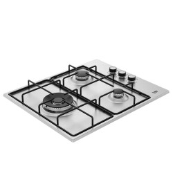 Beko HIGG 63125 SCX hobs Acero inoxidable Integrado 61 cm Encimera de gas 3 zona(s)