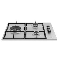 Beko HIGG 63125 SCX hobs Acero inoxidable Integrado 61 cm Encimera de gas 3 zona(s)