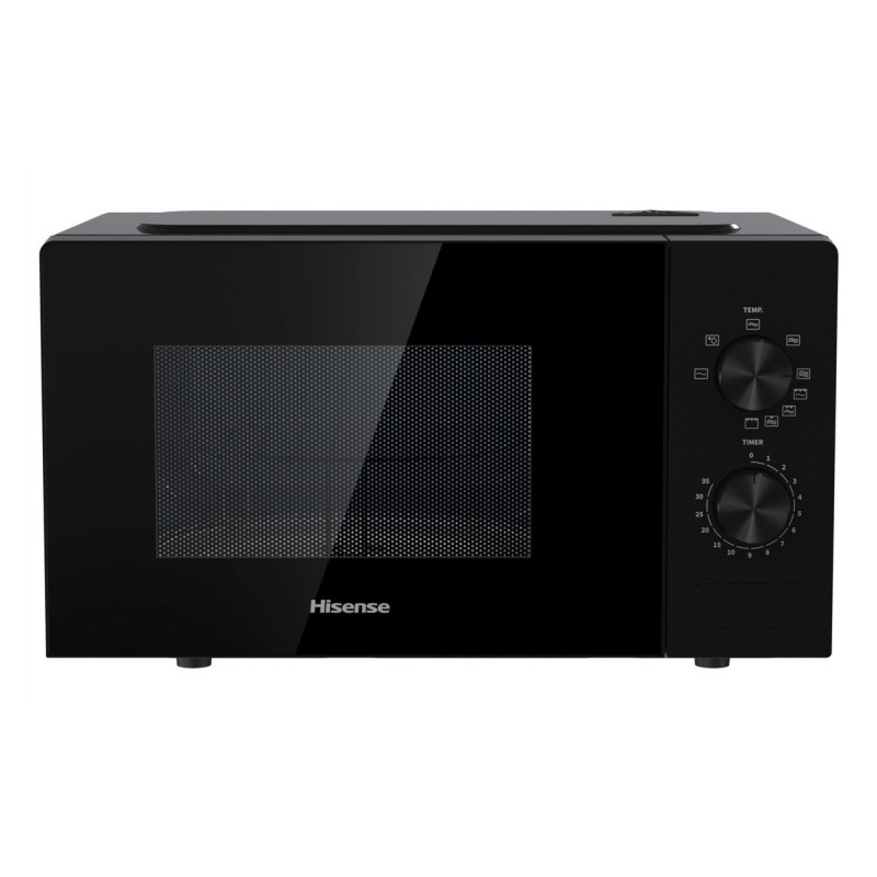 Hisense H20MOBP1G microondas Negro Microondas con grill Encimera 20 L 700 W
