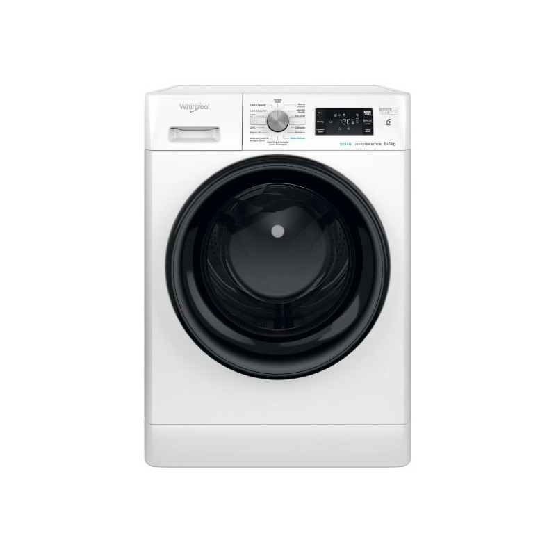 Whirlpool FFWDB 864369 BV SPT lavadora-secadora Independiente Carga frontal Blanco