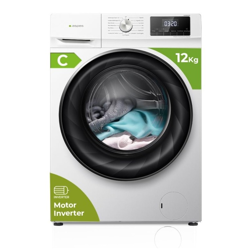 Aspes AL10400AIDVB lavadora Carga frontal 10 kg 1400 RPM Blanco