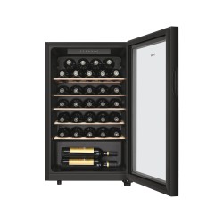 Haier Wine Bank 50 Serie 3 HWS33GG Nevera de vino Independiente Negro 33 botella(s)