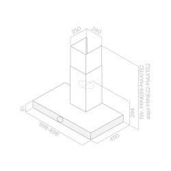 Elica Lol IX A 60 De pared Acero inoxidable 500 m³ h