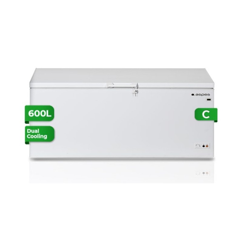 Aspes ACH6200EDC congelador Arcón congelador Independiente 600 L Blanco