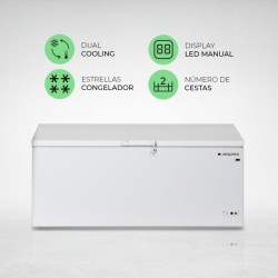 Aspes ACH6200EDC congelador Arcón congelador Independiente 600 L Blanco