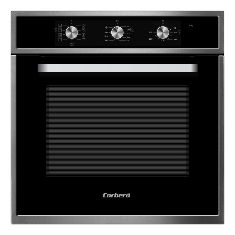Corbero CCHM703X horno 65 L 3000 W Negro, Acero inoxidable