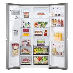 LG GSLV70PZTD nevera puerta lado a lado Independiente 635 L Metálico, Plata
