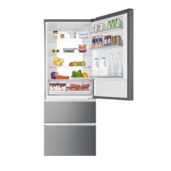 Haier 3D 70 Serie 3 A3FE743CPJ Independiente 450 L Platino, Acero inoxidable