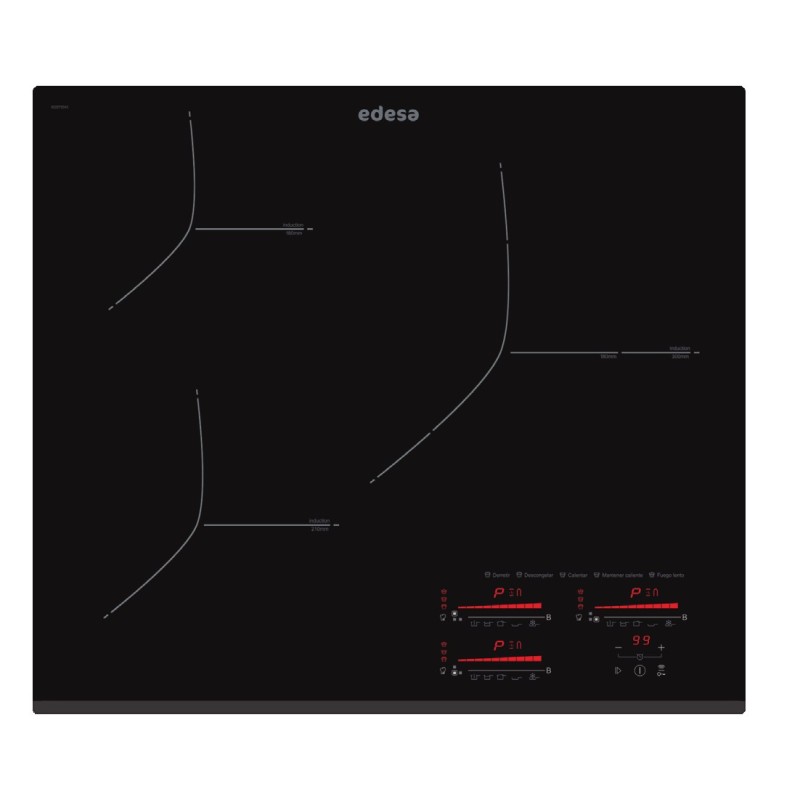 Edesa EIMS-6330 B Negro Integrado 59 cm Con placa de inducción 3 zona(s)