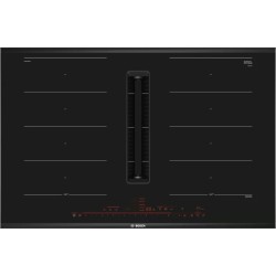 Bosch Serie 8 PXX875D67E hobs Negro Integrado 80 cm Con placa de inducción 4 zona(s) Campana integrada