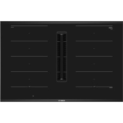 Bosch Serie 8 PXX875D67E hobs Negro Integrado 80 cm Con placa de inducción 4 zona(s) Campana integrada