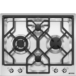 Smeg Classic PGF64-4 hobs Acero inoxidable Integrado 60 cm Encimera de gas 4 zona(s)