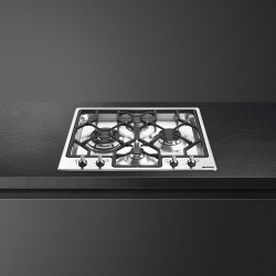 Smeg Classic PGF64-4 hobs Acero inoxidable Integrado 60 cm Encimera de gas 4 zona(s)