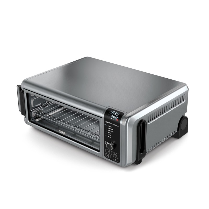 Ninja SP101 Sencillo 10 L Independiente 2400 W Freidora de aire caliente Negro, Acero inoxidable