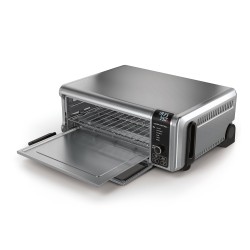 Ninja SP101 Sencillo 10 L Independiente 2400 W Freidora de aire caliente Negro, Acero inoxidable