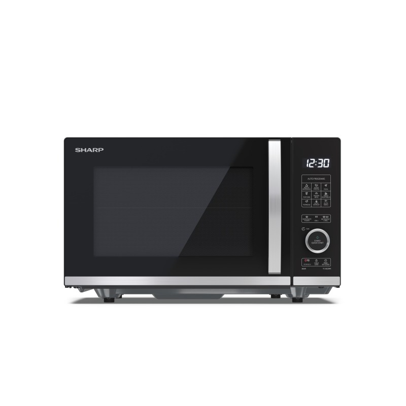Sharp YC-QG204AE-B microondas Negro Microondas con grill Encimera 20 L 800 W