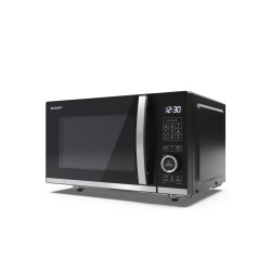 Sharp YC-QG204AE-B microondas Negro Microondas con grill Encimera 20 L 800 W