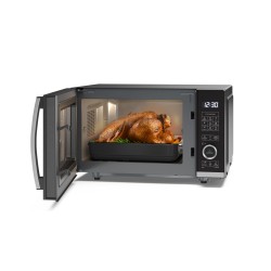 Sharp YC-QG204AE-B microondas Negro Microondas con grill Encimera 20 L 800 W