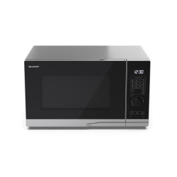 Sharp YC-PG234AE-S microondas Negro, Plata Microondas con grill Encimera 23 L 900 W