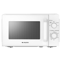Aspes AMW2700BE microondas Blanco Solo microondas Encimera 20 L 700 W