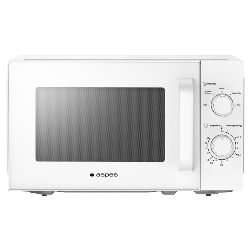 Aspes AMW2700BE microondas Blanco Solo microondas Encimera 20 L 700 W