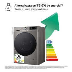 LG F4DR6010AGM lavadora-secadora Independiente Carga frontal Acero inoxidable