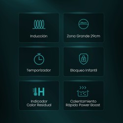 Hisense HI6311BSCE Negro Integrado 59 cm Con placa de inducción 3 zona(s)