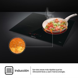 Hisense HI6311BSCE Negro Integrado 59 cm Con placa de inducción 3 zona(s)