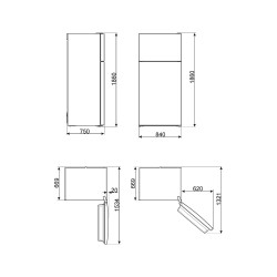 Smeg FD84EN4HX nevera y congelador Independiente 586 L Acero inoxidable