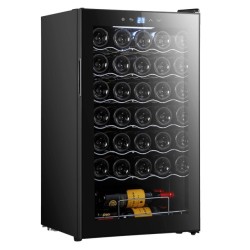 Cecotec GrandSommelier 34030 Nevera de vino Bajo encimera Negro 34 botella(s)