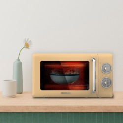 Cecotec 01708 microondas Beige, Acero inoxidable Microondas con grill Encimera 20 L 700 W