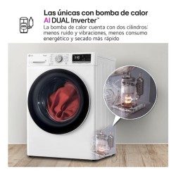 LG RH80V9AV4N secadora Independiente Carga frontal 8 kg Blanco