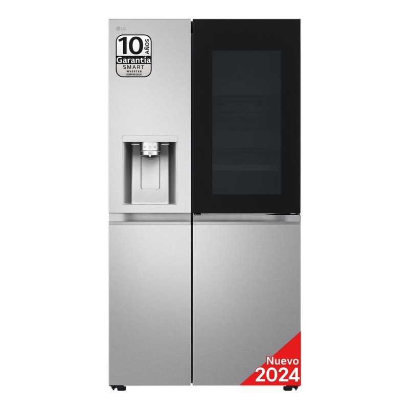 LG InstaView GSXE90MBAD.AMBQEUR nevera puerta lado a lado Independiente 628 L Acero inoxidable