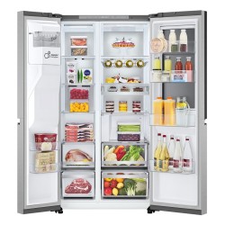 LG InstaView GSXE90MBAD.AMBQEUR nevera puerta lado a lado Independiente 628 L Acero inoxidable