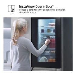 LG InstaView GSXE90MBAD.AMBQEUR nevera puerta lado a lado Independiente 628 L Acero inoxidable