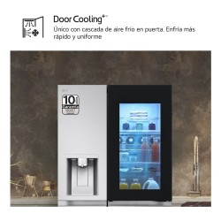 LG InstaView GSXE90MBAD.AMBQEUR nevera puerta lado a lado Independiente 628 L Acero inoxidable
