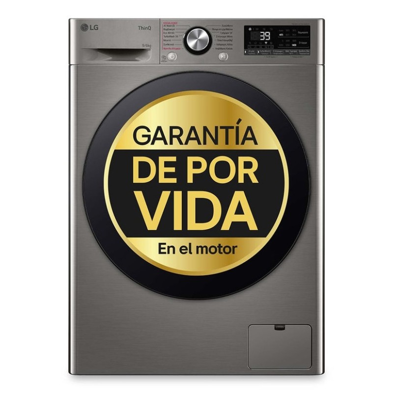 LG F4DR7010SGS lavadora-secadora Independiente Carga frontal Acero inoxidable