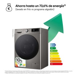 LG F4DR7010SGS lavadora-secadora Independiente Carga frontal Acero inoxidable
