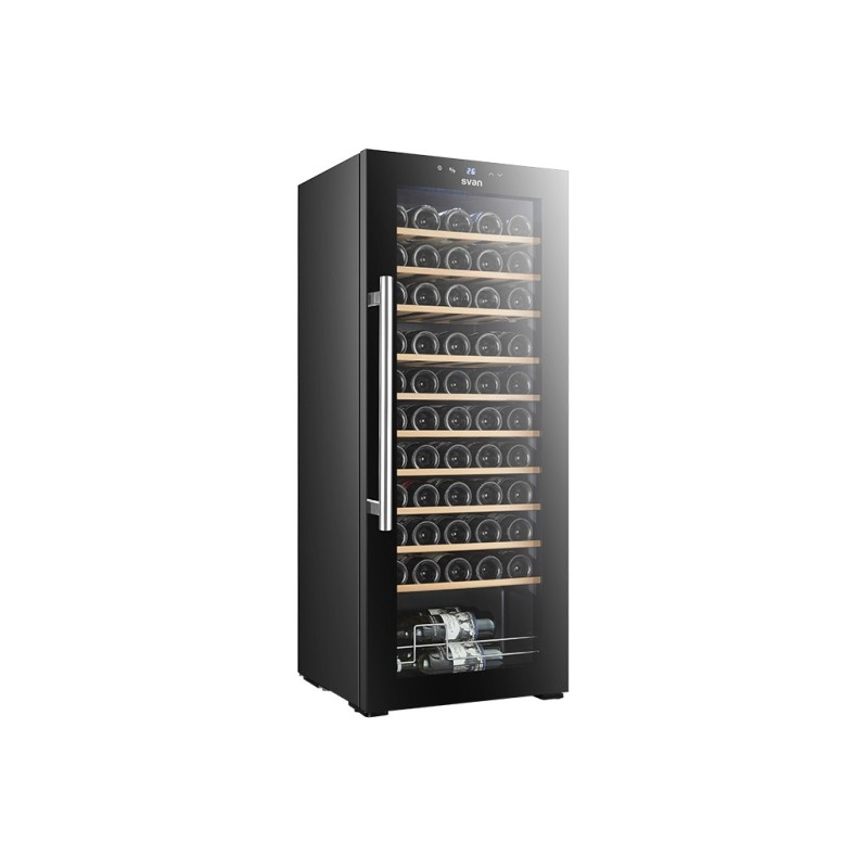 SVAN SVN5500S enfriador de vino Nevera de vino termoeléctrico Independiente Negro 55 botella(s)