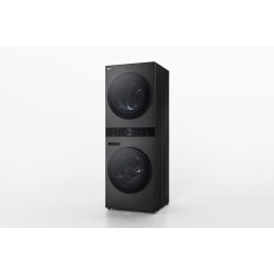 LG WT1210BBF lavadora-secadora Independiente Carga frontal Negro