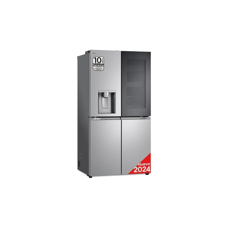 LG InstaView GMG961EVKE nevera puerta lado a lado Independiente 637 L Negro, Acero inoxidable